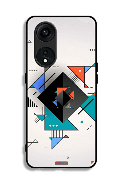 Tolwak غطاء حماية لهاتف Oppo Reno 8T 5G بأشكال مربعة ومثلثة ونمط تجريدي