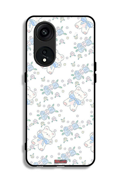 Tolwak غطاء حماية لهاتف Oppo Reno 8T 5G مع رمز دب تيدي لطيف وزهور