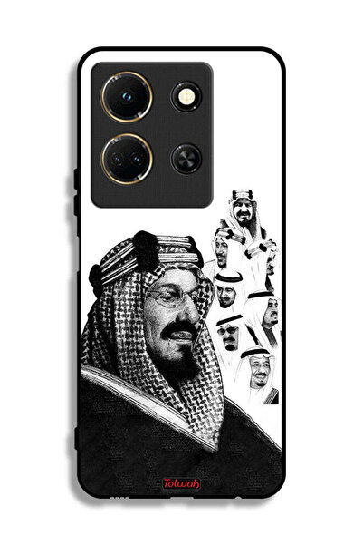 Tolwak غطاء حماية لهاتف إنفينيكس نوت 30، ملصق فني أبيض وأسود لملوك المملكة ال...