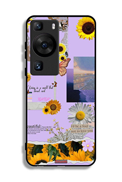 Tolwak غطاء حماية لهاتف Huawei P60 Pro بملصقات عباد الشمس الجميلة