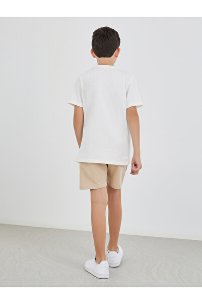 Styli Slogan Print Round Neck T-Shirt and Shorts Set