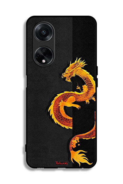 Tolwak غطاء حماية لهاتف Oppo A98 5G بنقشة فن التنين