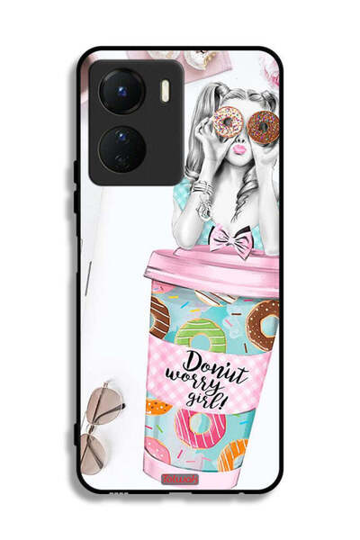Tolwak Vivo Y16 Protective Case Cover Donut Worry Girl