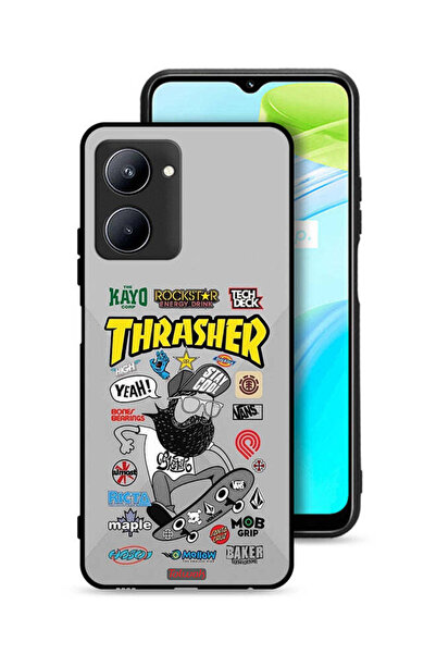 Tolwak Realme C33 Protective Case Cover Thrasher Sticker
