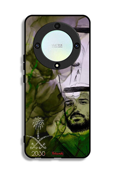Tolwak غطاء حماية لهاتف Honor X9a - ملصق فني للملك سلمان وولي العهد محمد
