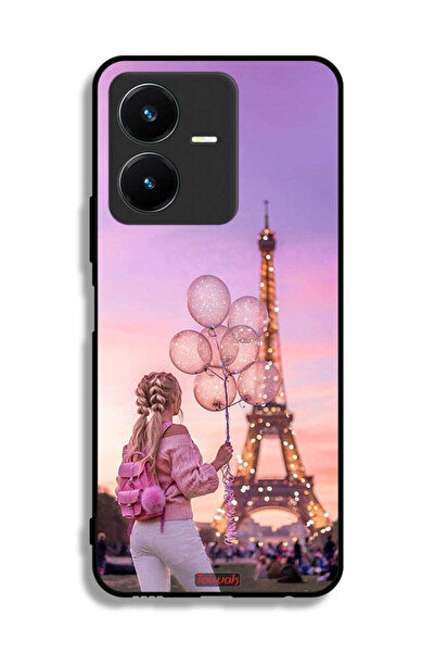 Tolwak غطاء حماية لهاتف Vivo Y22 بطبعة فتاة تحمل بالونات