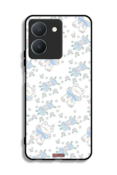 Tolwak غطاء حماية لهاتف Vivo Y36 4G مع رمز دب تيدي لطيف وزهور