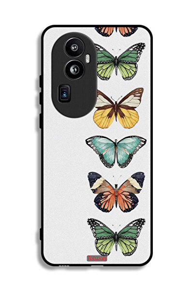 Tolwak غطاء حماية لهاتف Oppo Reno10 Pro Plus بنقشة أربع فراشات