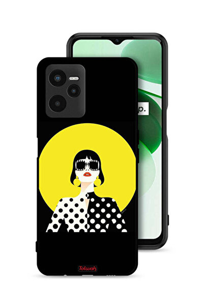 Tolwak Realme C35 Protective Case Cover Stylish Girl Art