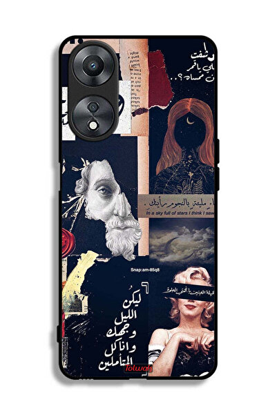 Tolwak غطاء حماية لهاتف Oppo A58 5G بعبارات عربية ووجوه مقطوعة