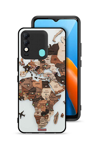 Tolwak غطاء حماية لهاتف Tecno Spark 8 بتصميم خريطة العالم