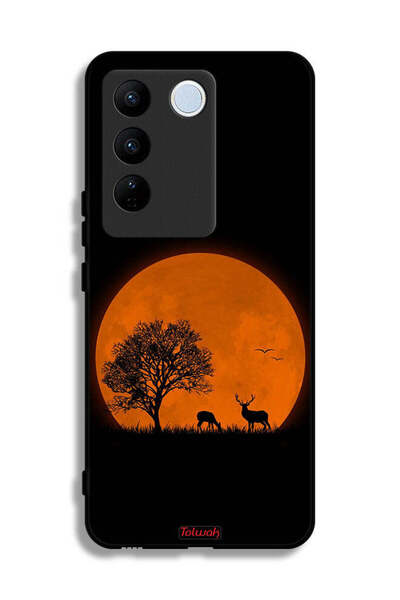 Tolwak غطاء حماية لهاتف Vivo V27 بفن القمر المسائي