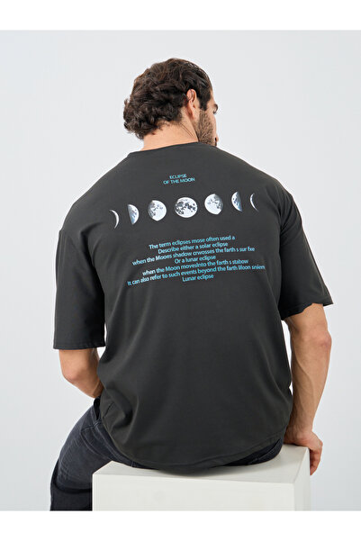 Styli Graphic Print Round Neck Oversized T-Shirt