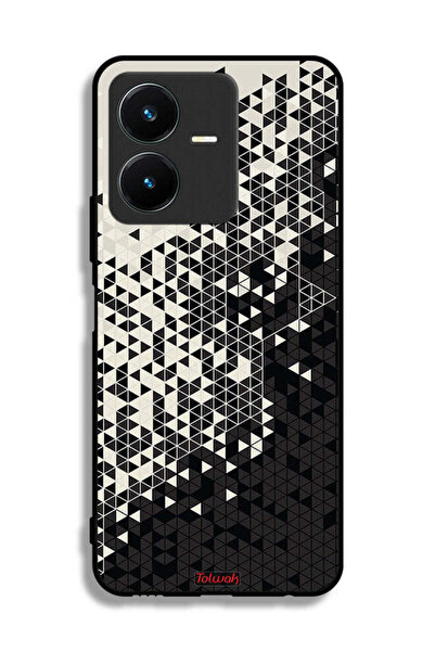 Tolwak غطاء حماية لهاتف Vivo Y22s بنمط مثلث فني رقمي