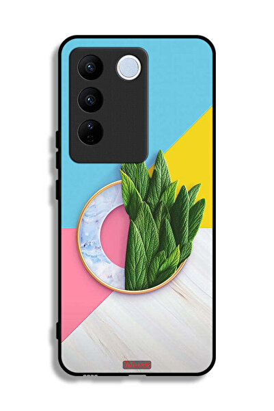 Tolwak غطاء حماية لهاتف Vivo S16e بنقشة أوراق تجريدية