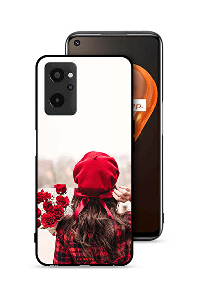 Tolwak Realme 9i 4G Protective Case Cover Holding Flowers