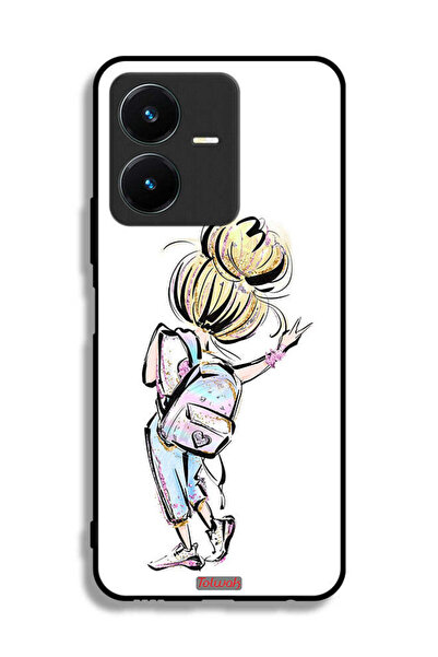 Tolwak غطاء حماية Vivo Y22 بتصميم فتاة العودة إلى المدرسة