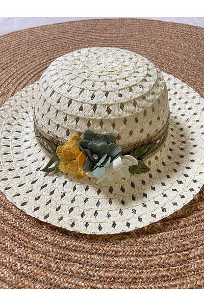 Cherrys Bebek Floral Straw Hat