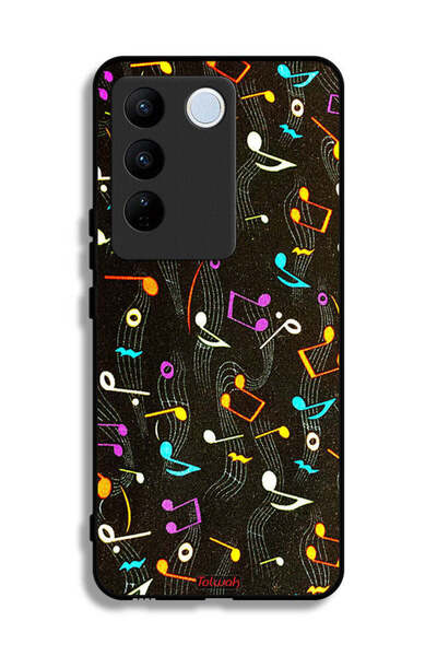 Tolwak غطاء حماية لهاتف Vivo S16e بنمط قماش موسيقي