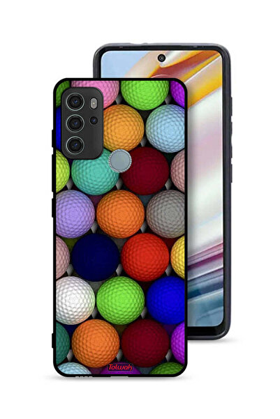 Tolwak غطاء حماية لهاتف موتورولا موتو جي 60 إس - كرات فنية تجريدية