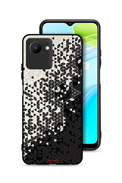 Tolwak غطاء حماية لهاتف Realme C30s بنمط مثلث فني رقمي