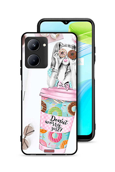 Tolwak Realme C33 Protective Case Cover Donut Worry Girl