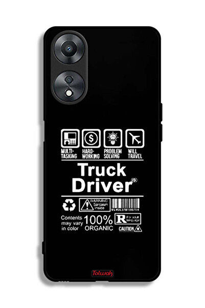Tolwak غطاء حماية لهاتف Oppo A58 5G، ملصق سائق شاحنة