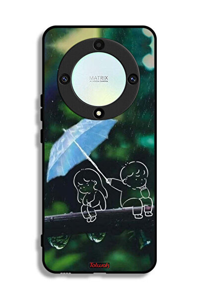 Tolwak غطاء حماية لهاتف Honor X9a - زوجين من الفن التجريدي