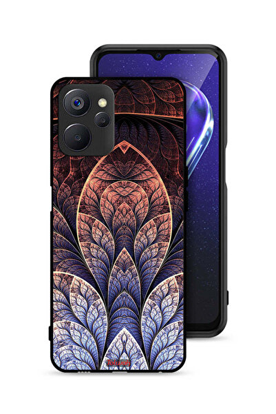 Tolwak غطاء حماية لهاتف Realme 9i 5G بتصميم تجريدي زهري فركتالي