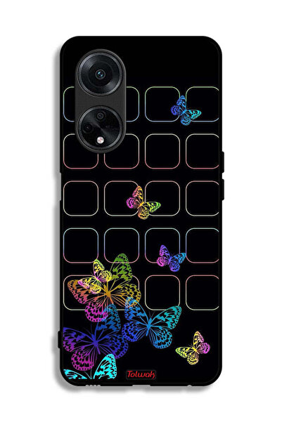 Tolwak غطاء حماية لهاتف Oppo F23 5G بنقشة فراشات ملونة