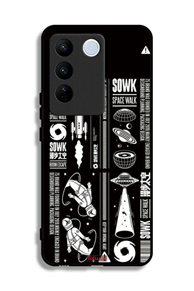Tolwak غطاء حماية Vivo V27e بملصق Sowk Space Walk
