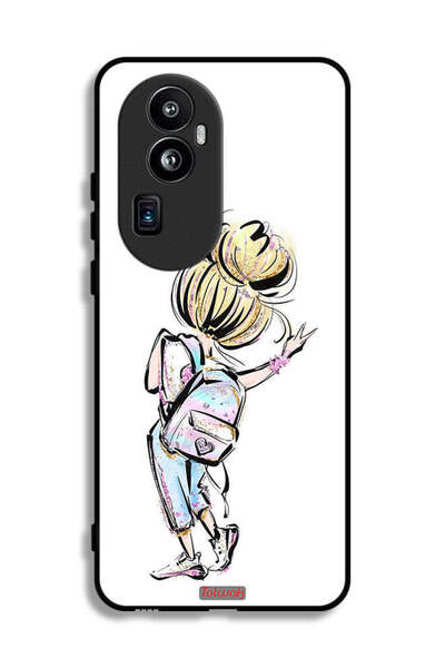 Tolwak غطاء حماية Oppo Reno10 Pro Plus بتصميم فتاة العودة إلى المدرسة
