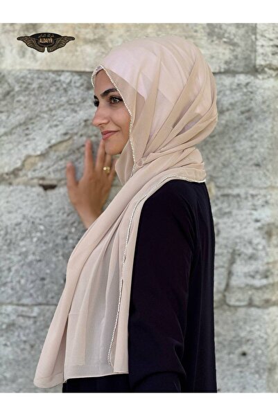 ALDIRA Σιφόν σάλι με πέτρα στην άκρη με 180 πέτρες santa