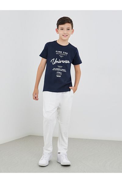 Styli Slogan Print Round Neck T-Shirt