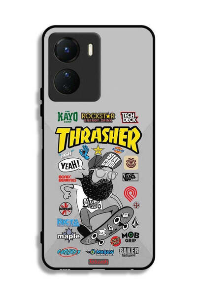 Tolwak غطاء حماية لهاتف Vivo Y16 مع ملصق Thrasher