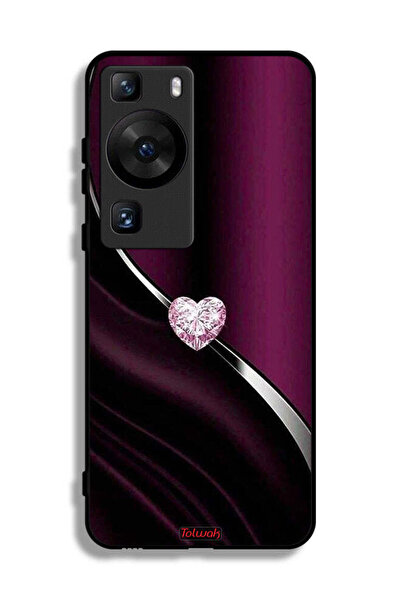 Tolwak غطاء حماية لهاتف هواوي P60 Pro بتصميم قلب ماسي