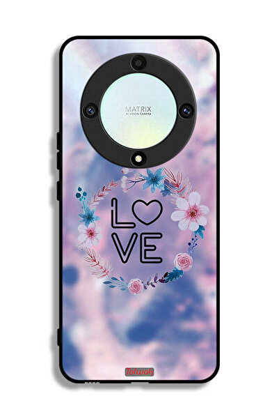 Tolwak غطاء حماية لهاتف Honor X9a - خاتم بتصميم زهور الحب