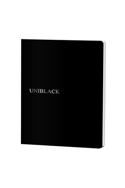 PIGNA , Notebook A5 48 Pages, Plain Ruling, Black PP Cover, Stapled Binding