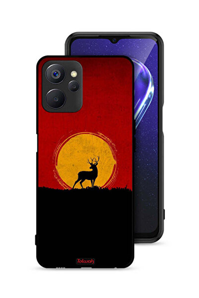 Tolwak غطاء حماية لهاتف Realme 9i 5G بتصميم غزال وقمر