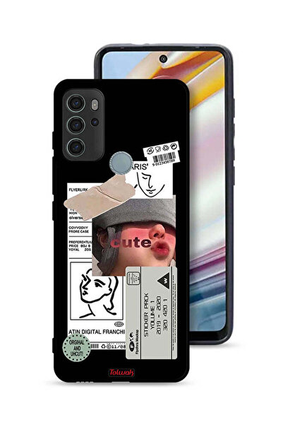 Tolwak غطاء حماية لهاتف موتورولا موتو جي 60 إس بملصق لطيف