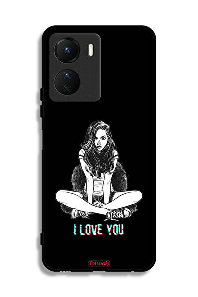 Tolwak غطاء حماية لهاتف Vivo Y16 - رسم "أحبك"