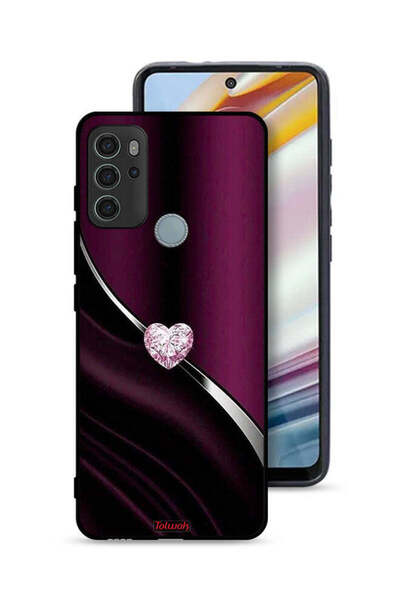 Tolwak غطاء حماية موتورولا موتو جي 60 إس بتصميم قلب ماسي