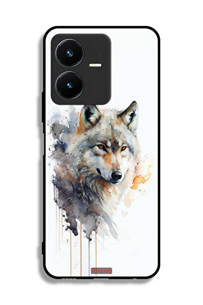 Tolwak غطاء حماية Vivo Y22 بتصميم فن الذئب التجريدي