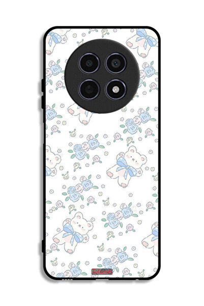 Tolwak غطاء حماية لهاتف Realme 12x 5G مع أيقونة دب تيدي لطيف وزهور