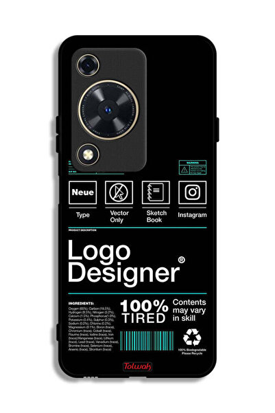 Tolwak غطاء حماية لهاتف هواوي إنجوي 70 - ملصق مصمم بشعار