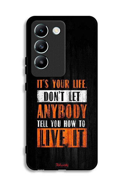 Tolwak غطاء حماية لهاتف Vivo V30 Lite 4G يحمل عبارة Its Your Life