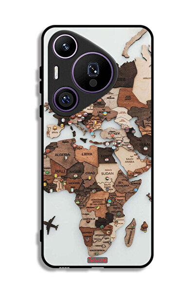 Tolwak غطاء حماية هواوي بيورا 70 برو بتصميم خريطة العالم