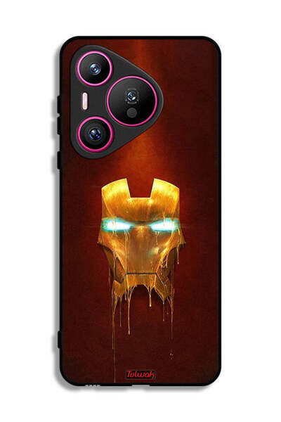 Tolwak غطاء حماية لهاتف هواوي بيورا 70 من سلسلة الرجل الحديدي مارفل كوميكس