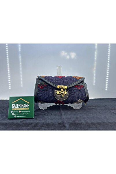 GALERİHANE KAPAKLI EL DOKUMA KİLİM,DERİ CÜZDAN