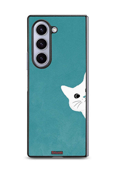 Tolwak غطاء حماية لهاتف Samsung Galaxy Z Fold6 بتصميم قطة